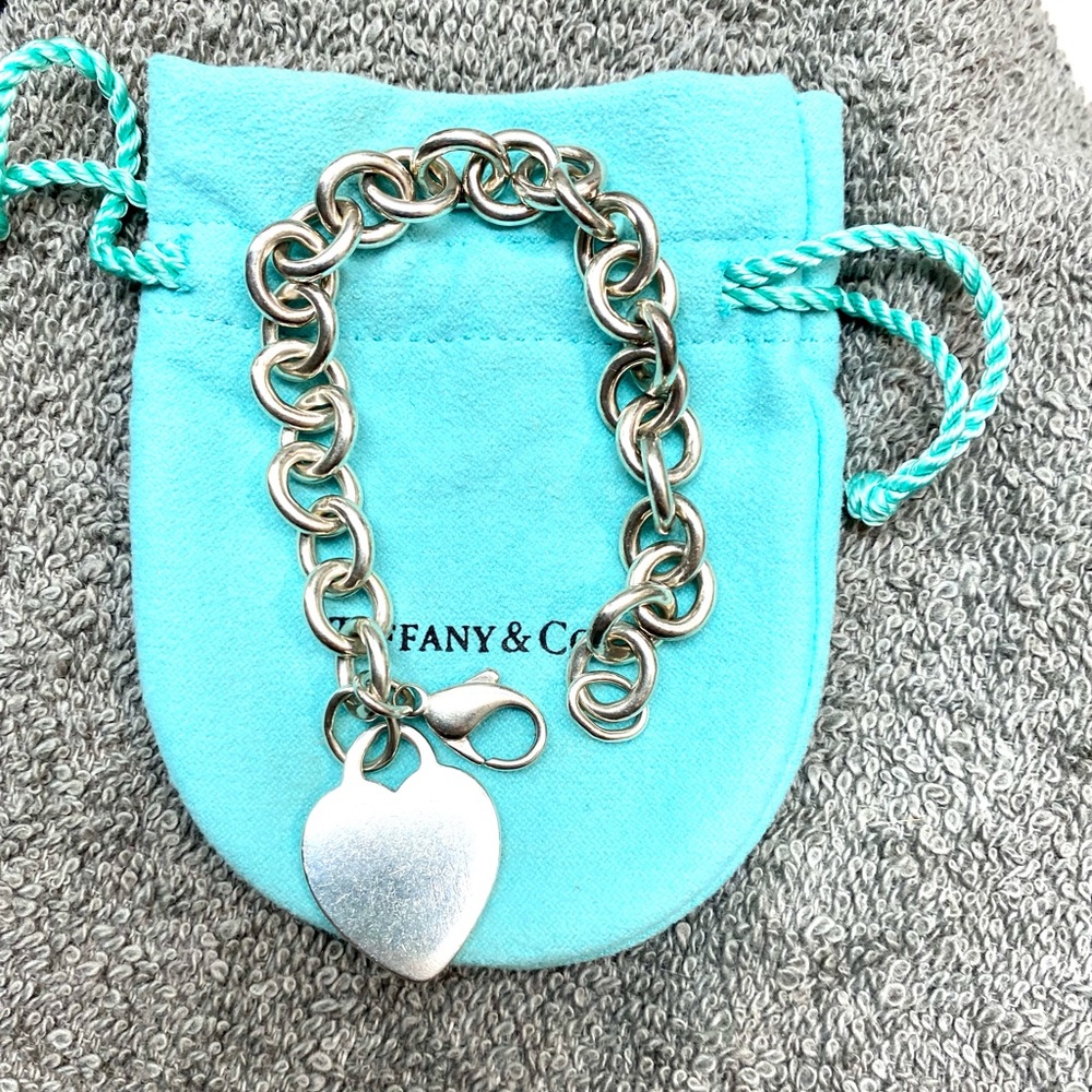 Tiffany & Co. Silver Heart Charm Bracelet